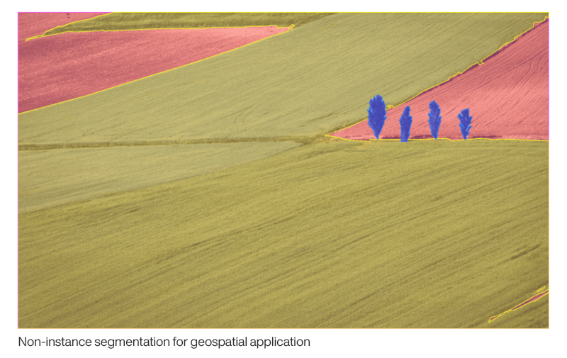 Non-instance segmentation for geospatial application