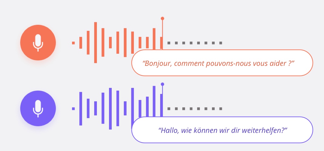 Multilingual audio being transcribed