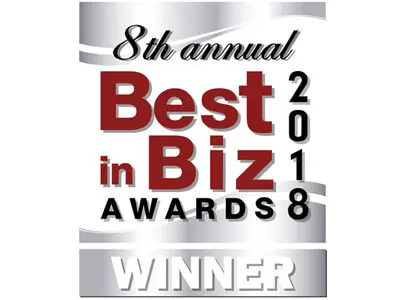 8th annual Best in Biz Awards 2018 Winner