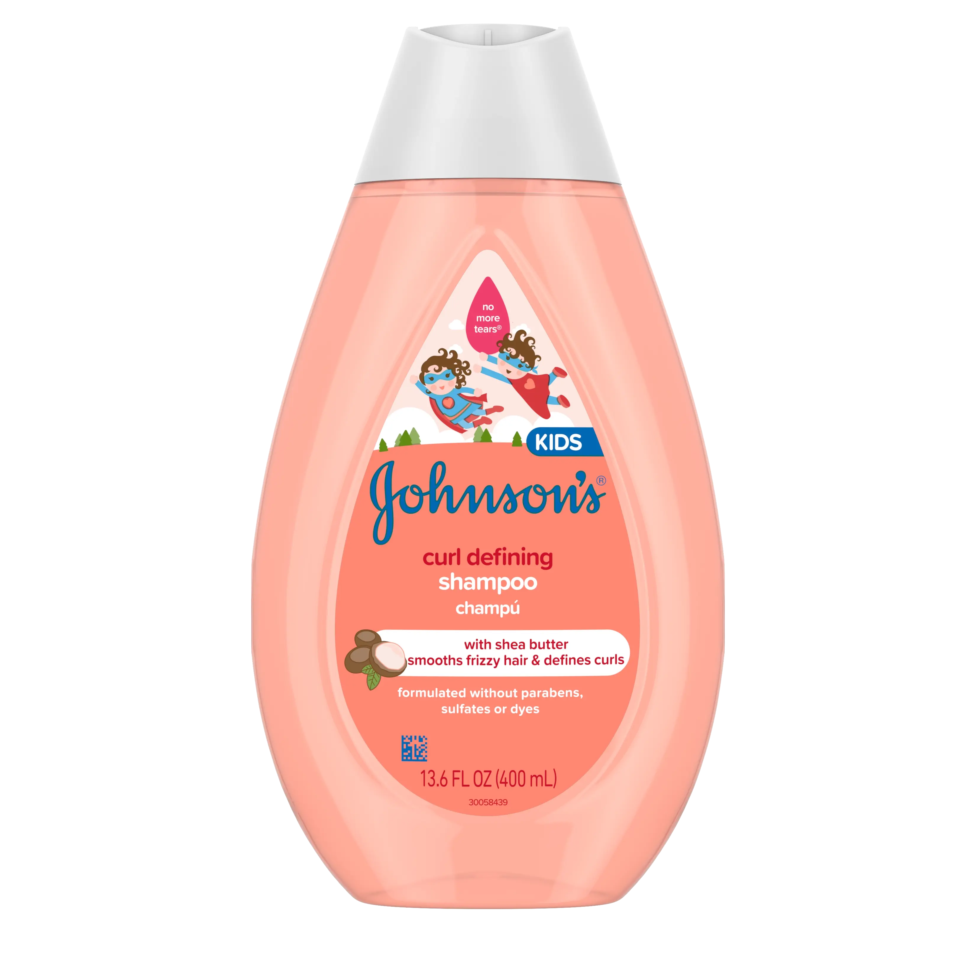 Front Pack shot of Johnson's® Curl Defining Shampoo for Kids’ Curly Hair 13.6FL OZ 400ML