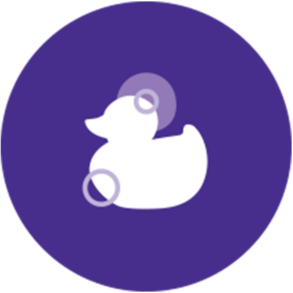 Warm bath duck icon