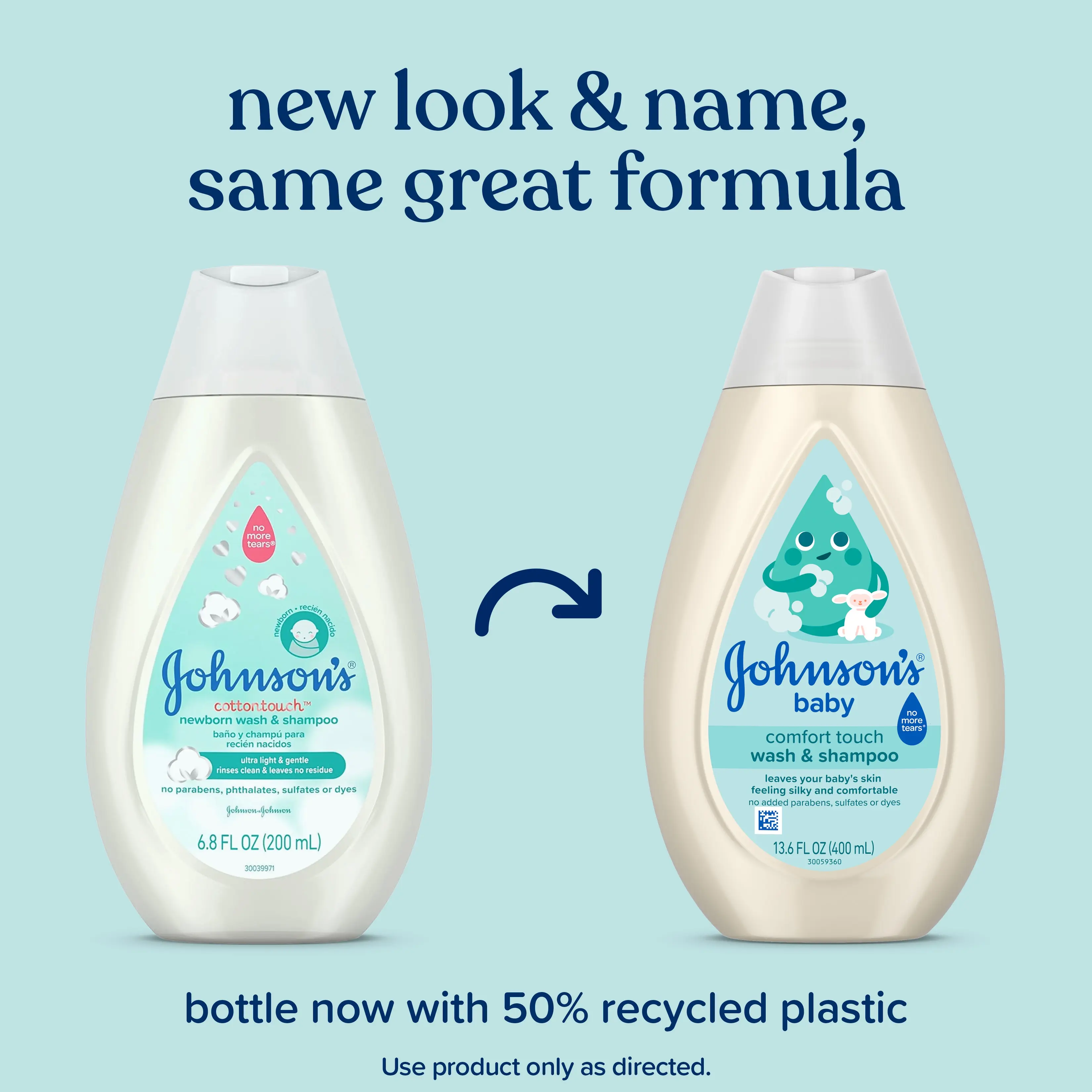 New look & name, same great formula. Bottle now with 50% recycled plastic