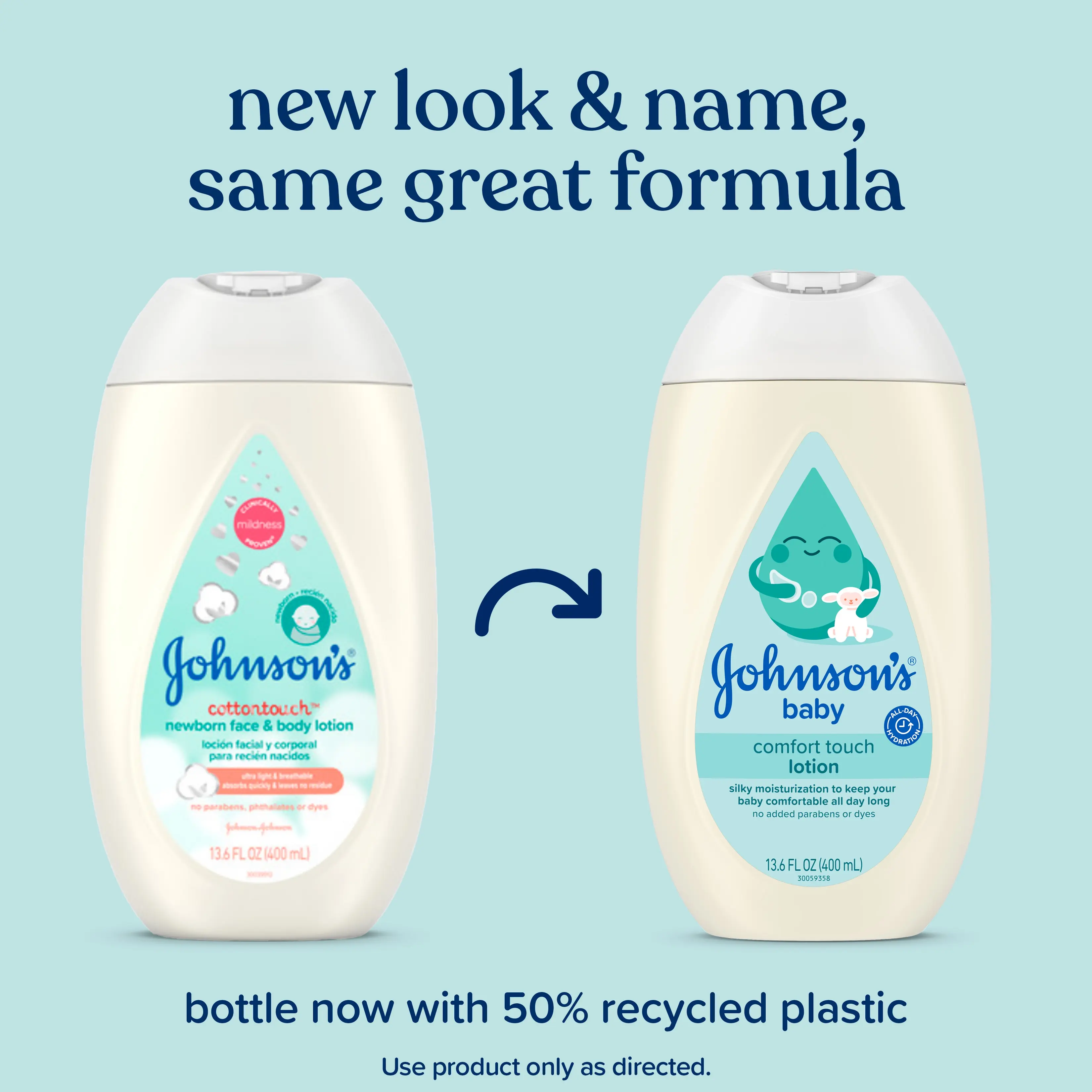 New look & name, same great formula. Bottle now with 50% recycled plastic