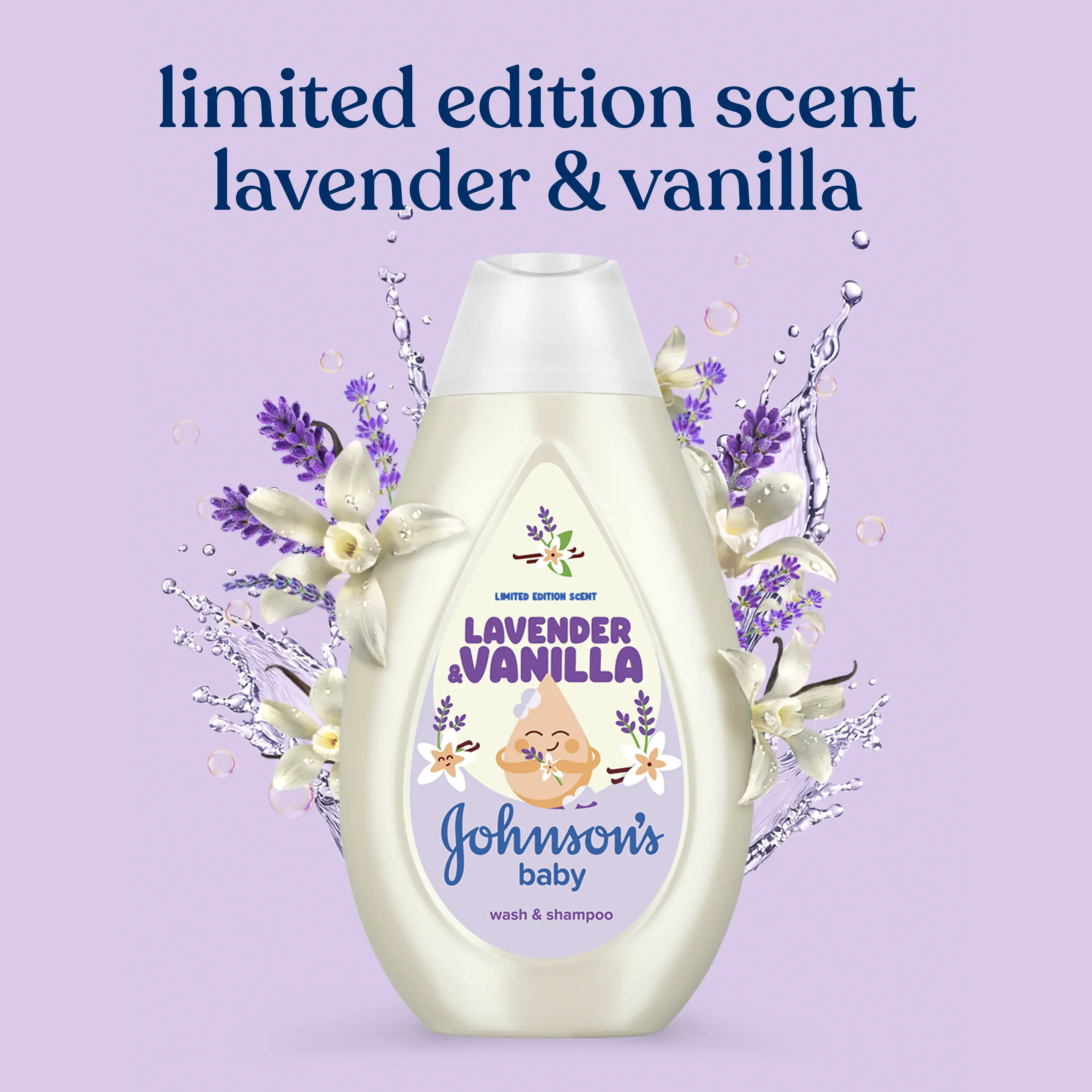 JOHNSON’S® Baby Wash Shampoo Limited edition scent lavender & vanilla