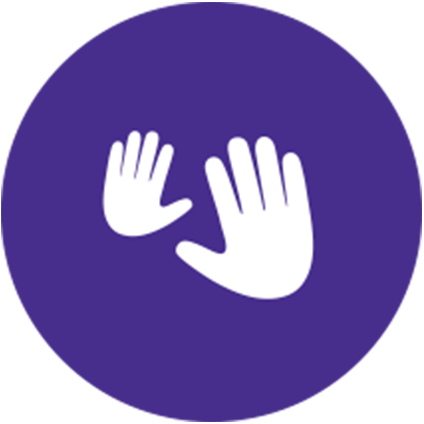 Soothing massage hands icon