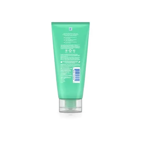 A green tube labeled "Renewing SA Cleanser" with white text stands upright against a white background. Text reads: "CeraVe SA Salicylic Acid Acne Treatment with Glycolic Acid - Exfoliates & Smooths."