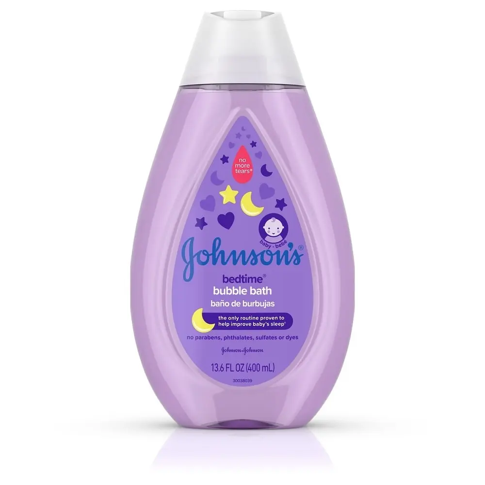 Johnsons Baby bedtime bubble bath, 13.6 FL OZ (400 mL), with relaxing natural calm aromas. No parabens, phthalates, sulfates or dyes.