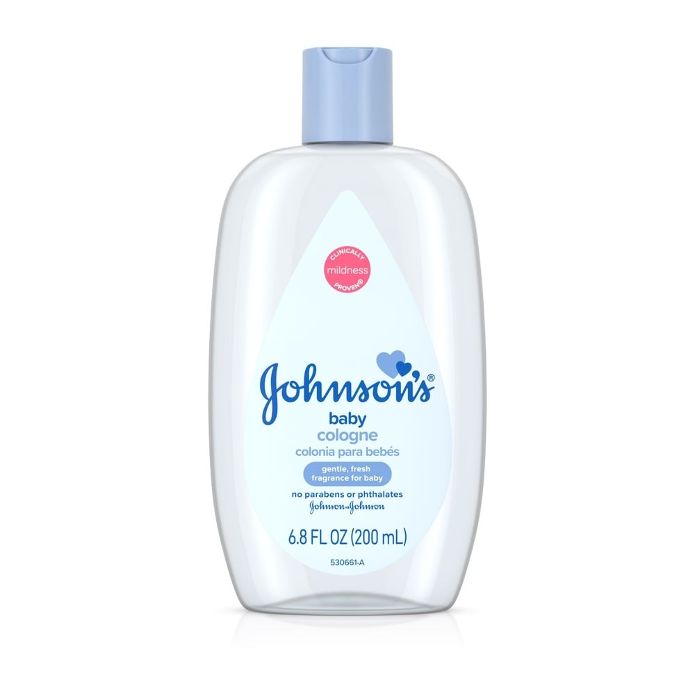 Colonia Johnson's Baby, fragancia suave y fresca para bebés, 6.8 FL OZ (200 mL), sin parabenos ni ftalatos, probada dermatológicamente.