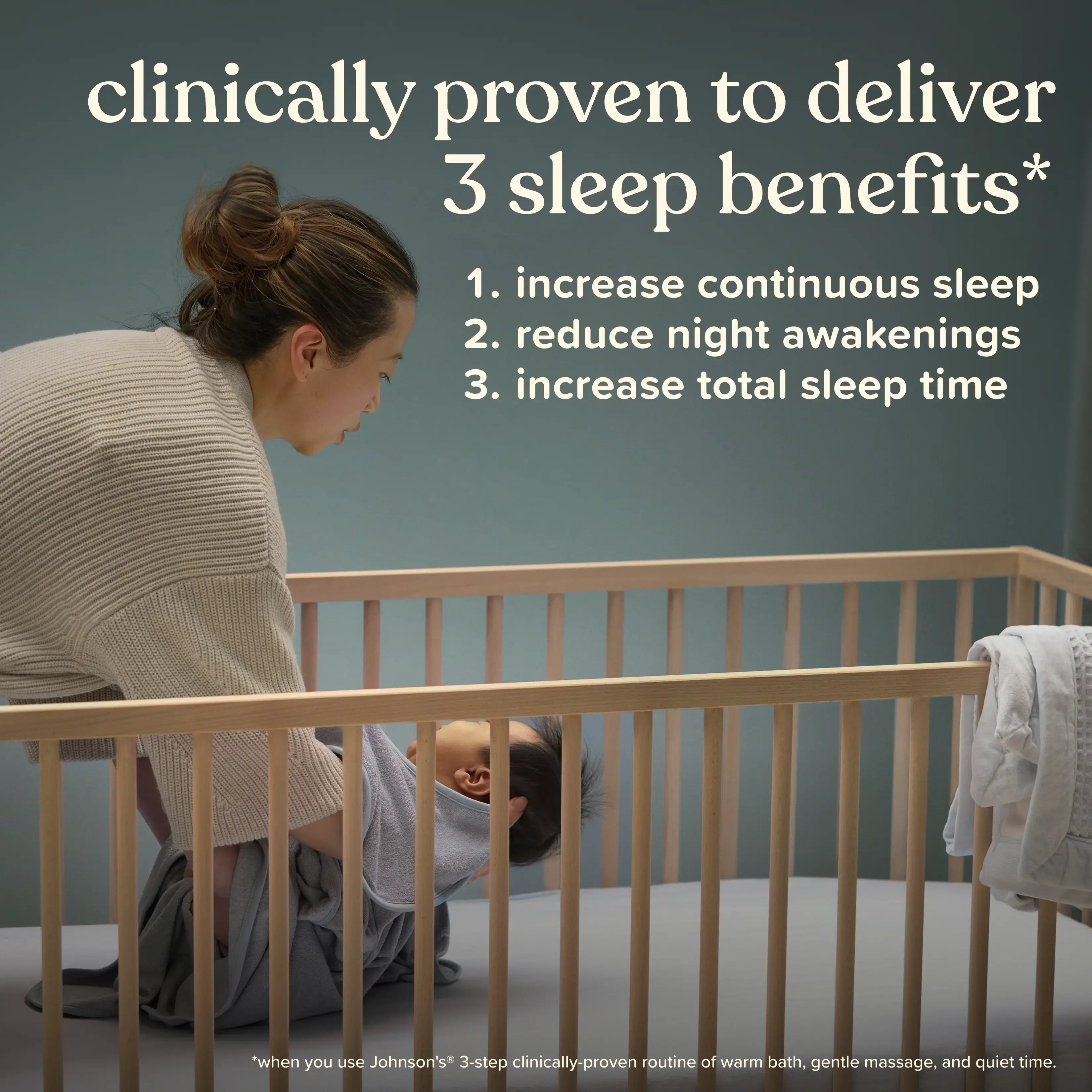 Clinically proven to deliver 3 sleep benefits, continuous sleep, night awakening and sleep time