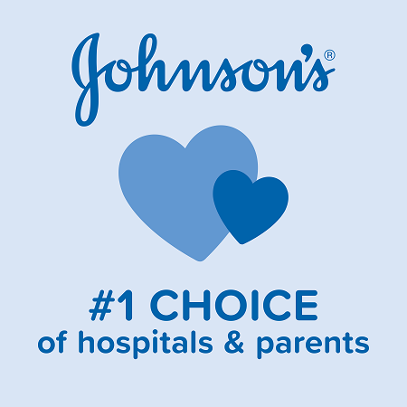 Reads "Johnson's, first Choice of hospitals and parents" with two icons of blue hearts.