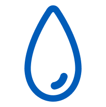 Blue drop icon representing Johnsons Baby No More Tears formula.