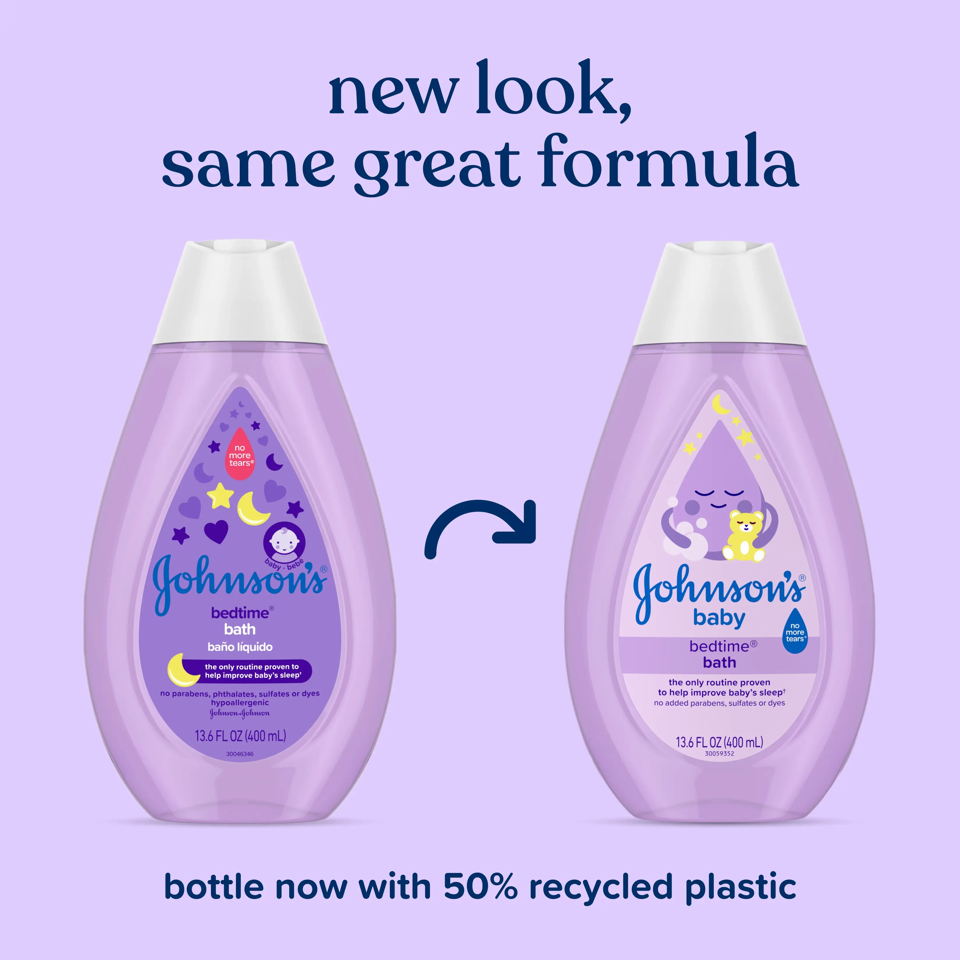 Johnson's® Bedtime® new look, same great formula