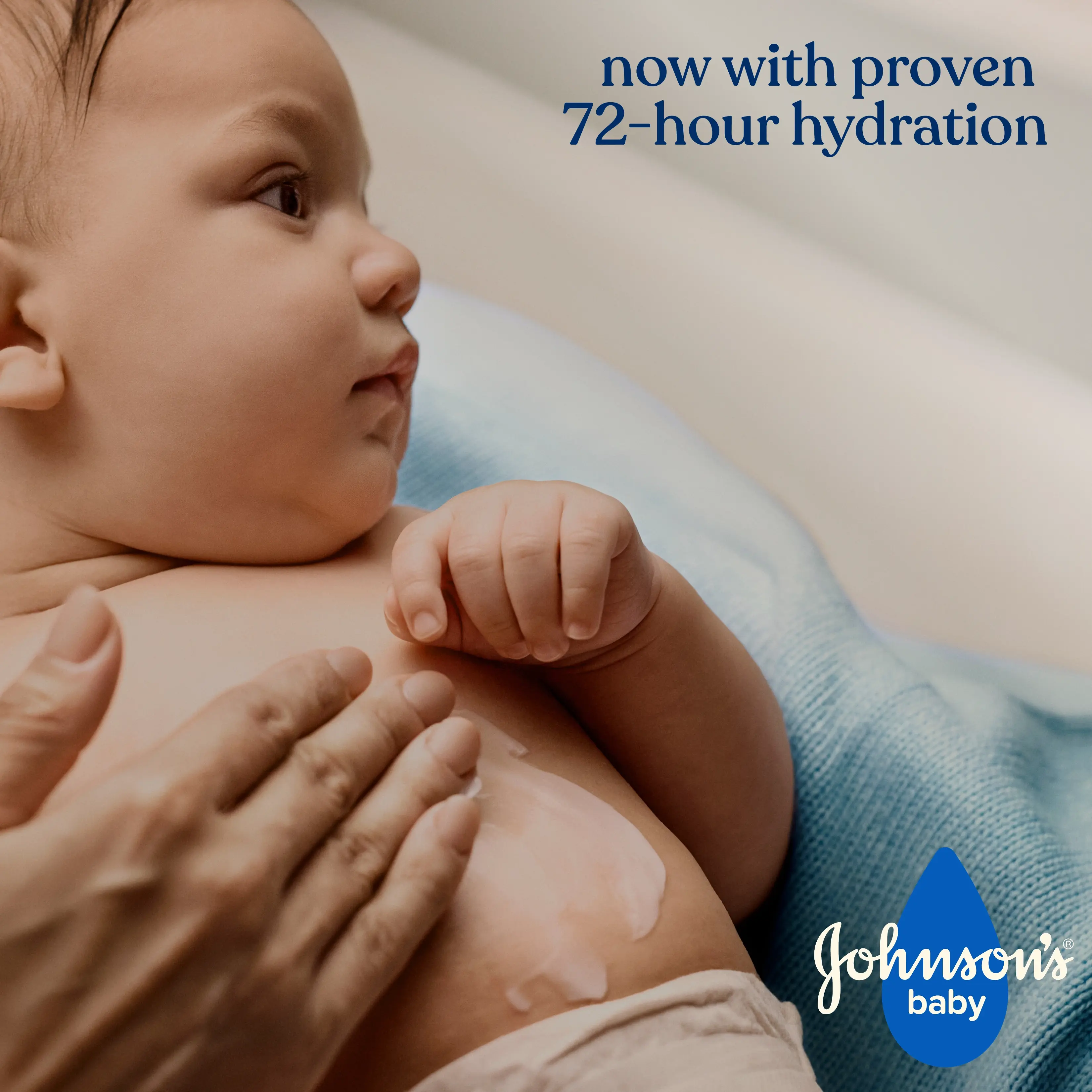 JOHNSON'S® Baby Lotion, now with proven 72hour hydration