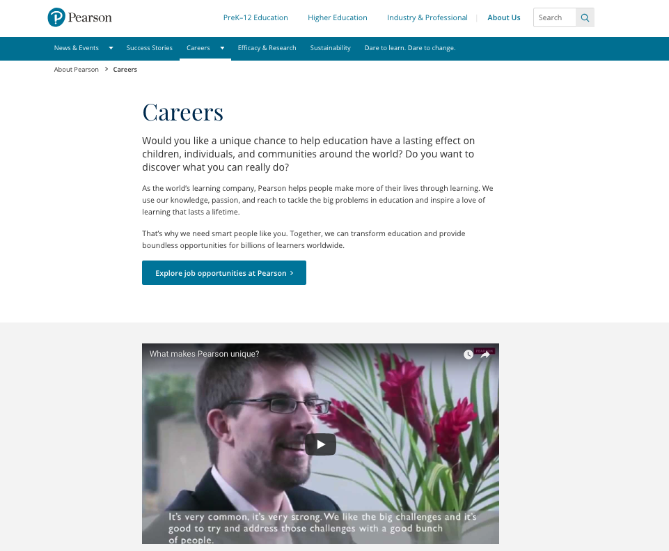 career site building blocks Pearson ed