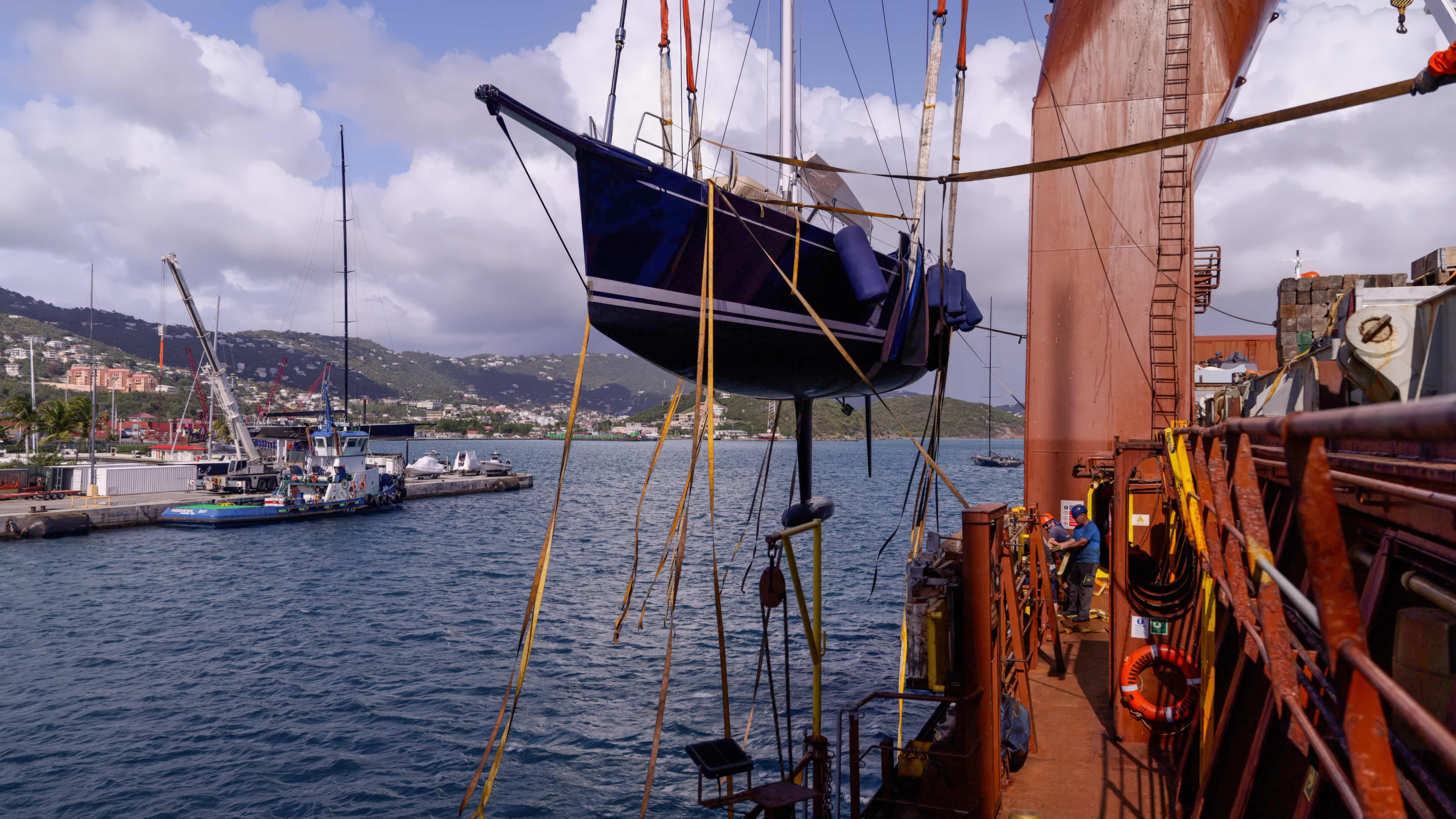 Loading Hummingbird in St. Thomas