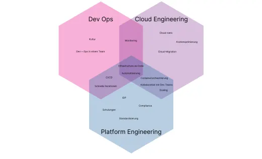 Abgrenzung DevOps, Cloud Engineering und Platform Engineering