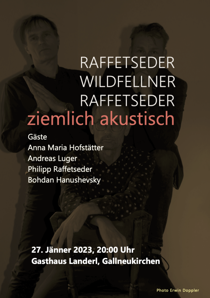 Plakat für RWR Konzert am 27. Jänner 2023