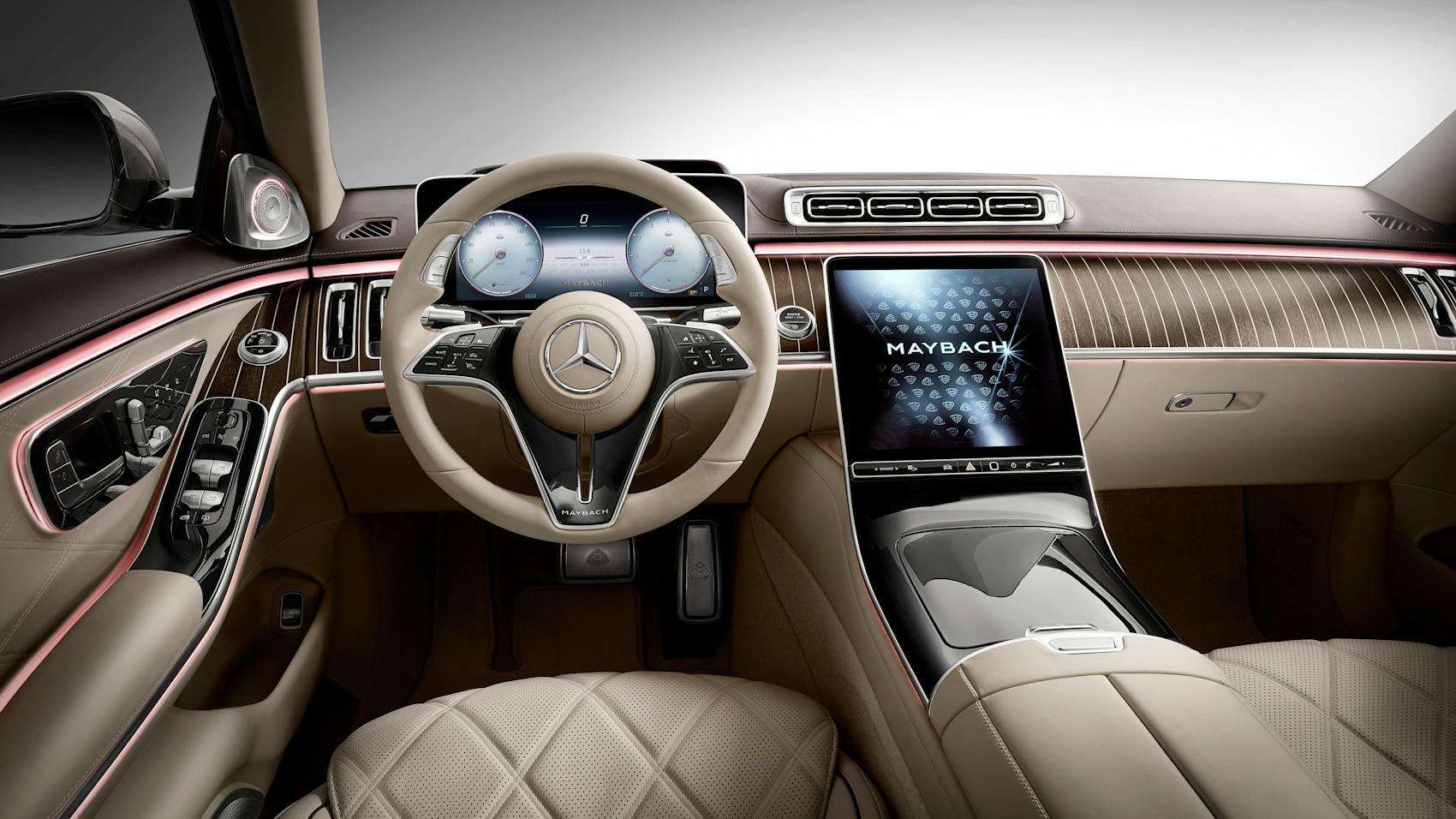 Luksuriøst interiør i en Mercedes Maybach