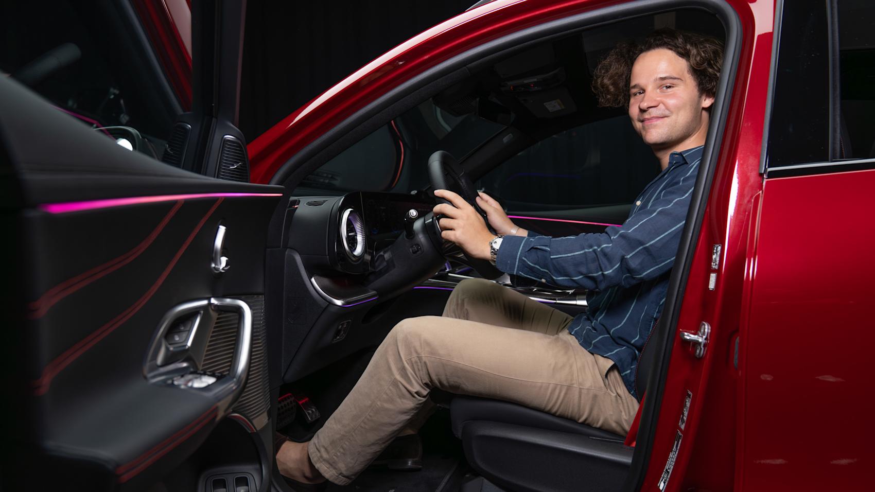 Vi fick känna och klämma på GLC Electric. (Foto: Mercedes-Benz)