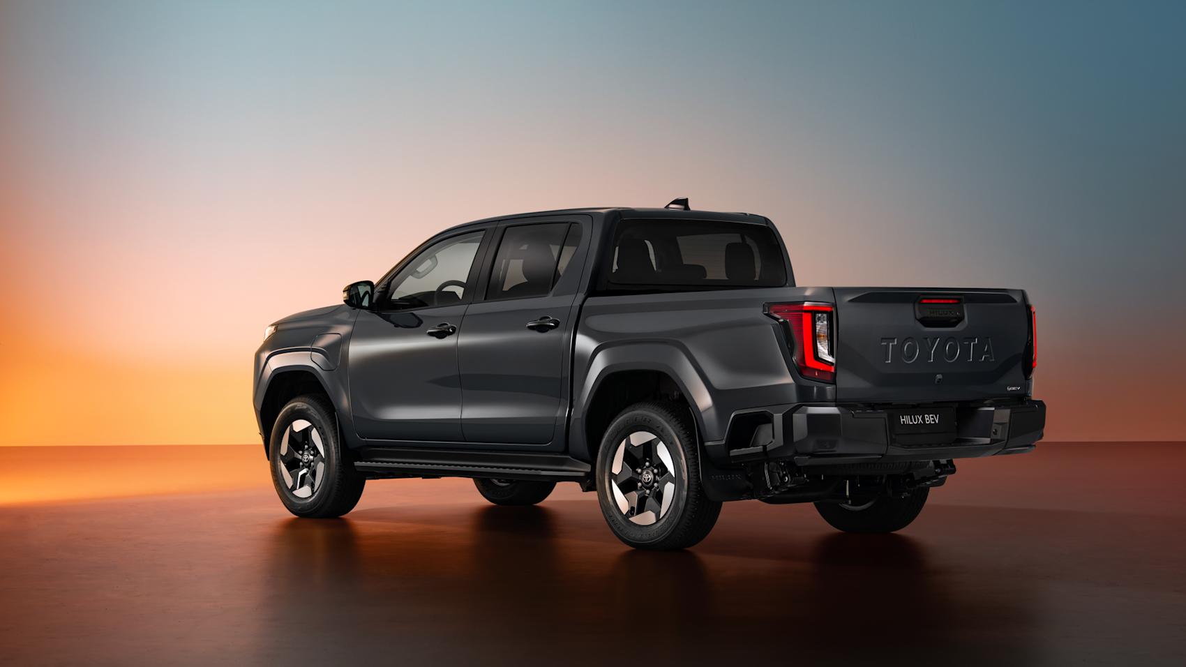 Hilux BEV har en räckvodd som inte imponerar. (Foto: Toyota)