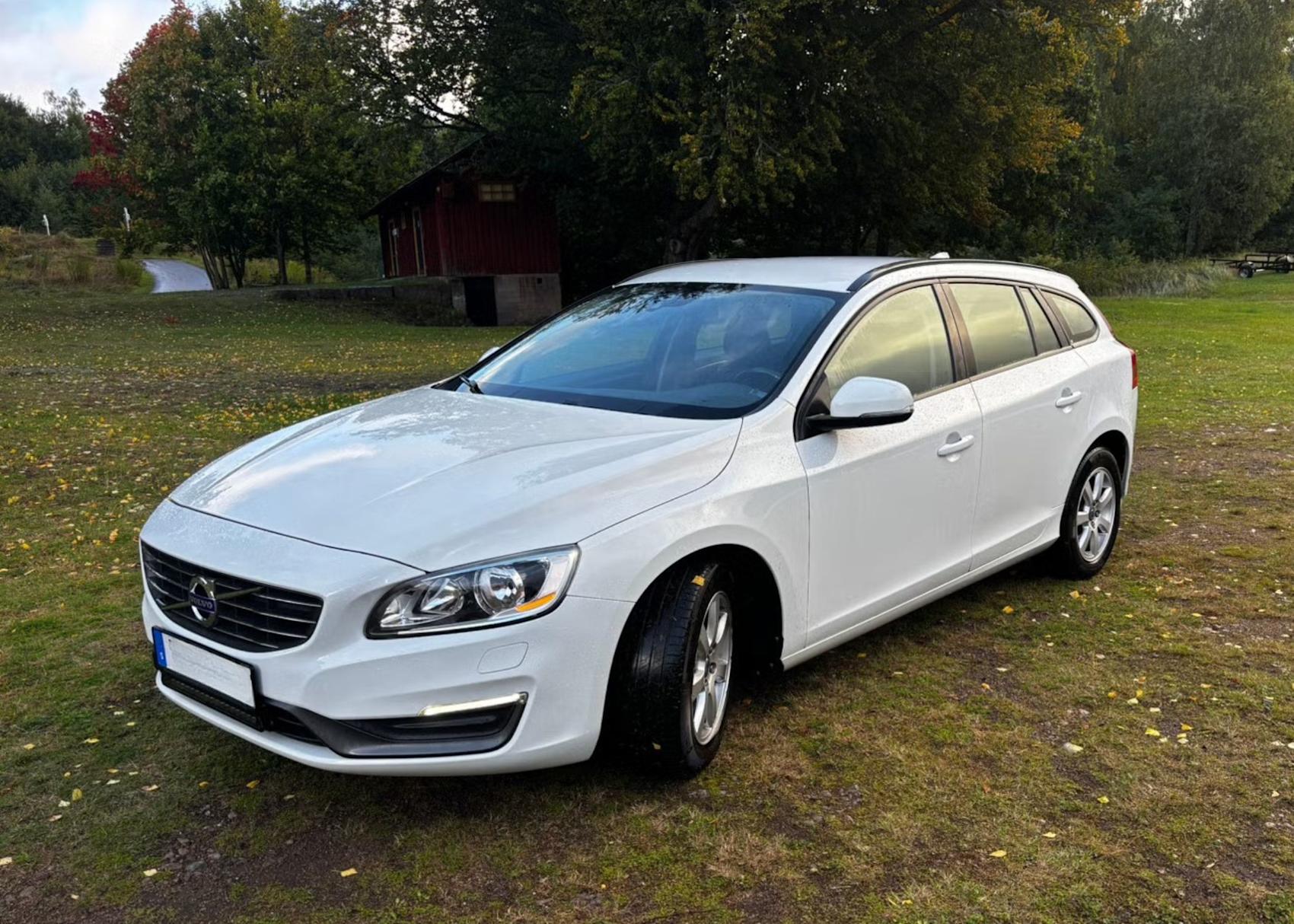 Fin och ren Volvo V60 vid i parkmiljö