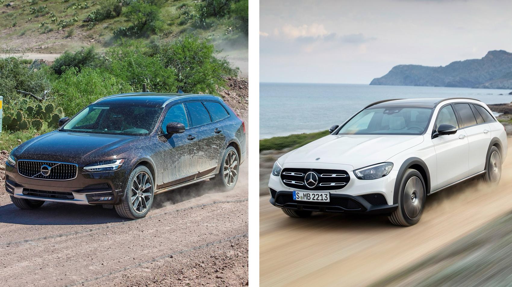 Volvo V90 Cross Country eller Mercedes-Benz E-klass All-Terrain? (Foto: Volvo/Mercedes)