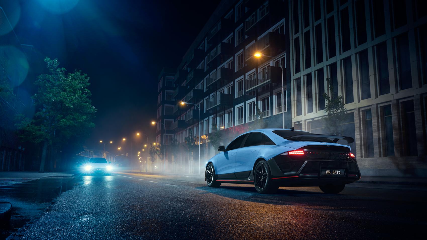 Ioniq 6 N tar hjälp av mjukvara i körglädjens namn. (Foto: Hyundai)