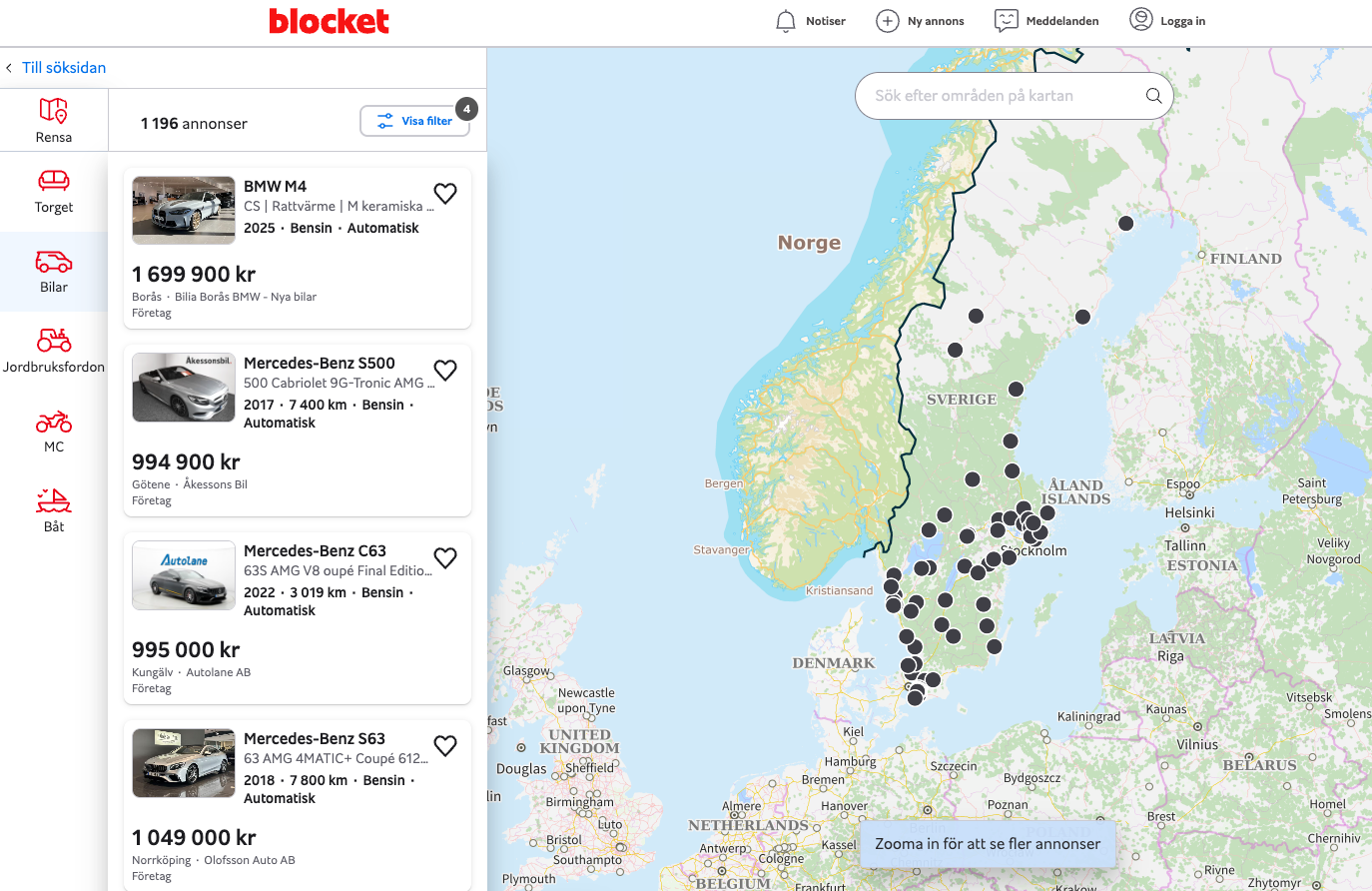 Kartan är en välsignelse. (Foto: Blocket)