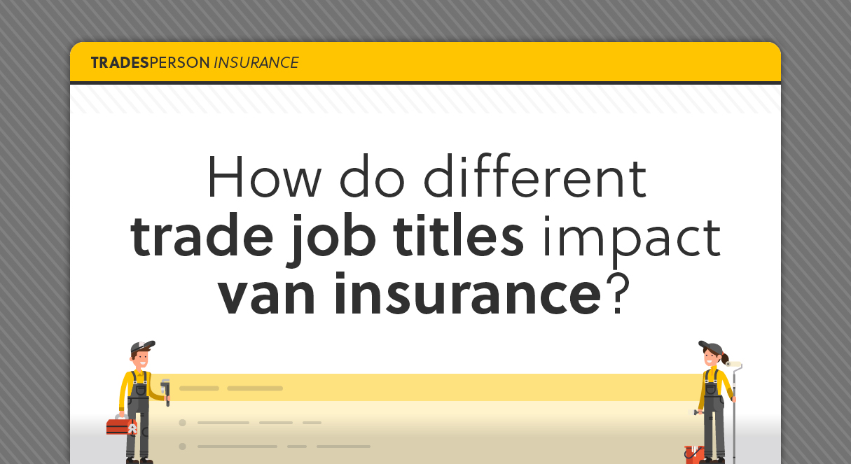How much do trade job titles affect van insurance costs?