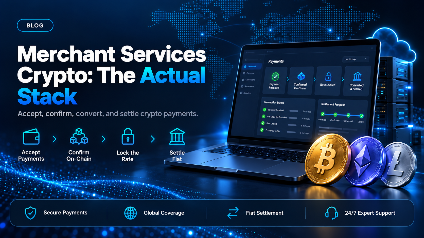 Merchant services cryptocurrency: the actual stack