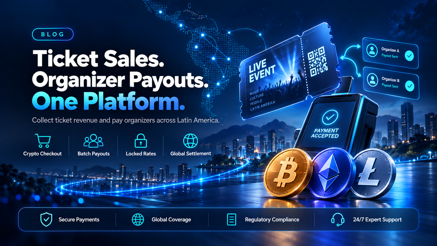 Online event ticketing system for a Latin American operator