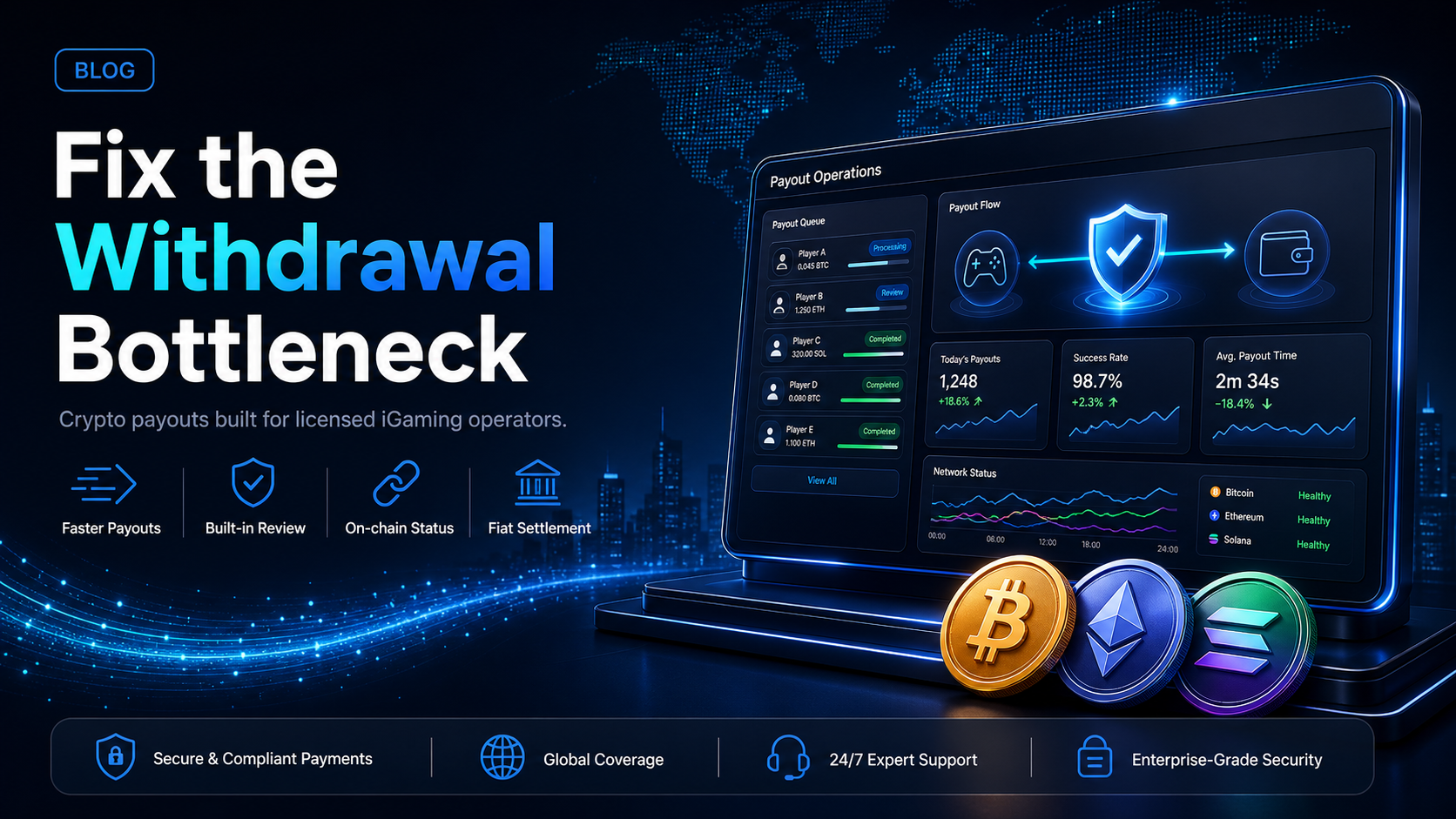Crypto payouts for iGaming: fixing the withdrawal bottleneck
