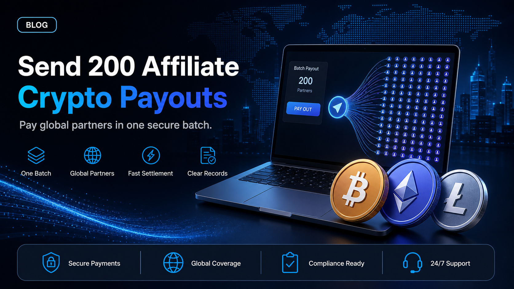 How to send 200 crypto affiliate payouts in stablecoins or crypto