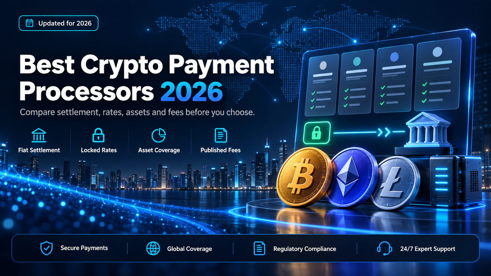 Best crypto payment processors 2026: comparison of fees and features