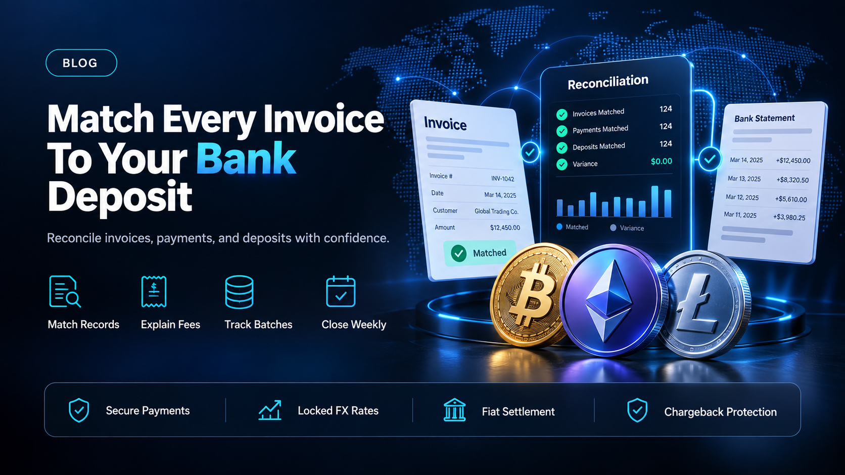 Billing reconciliation against the bank account