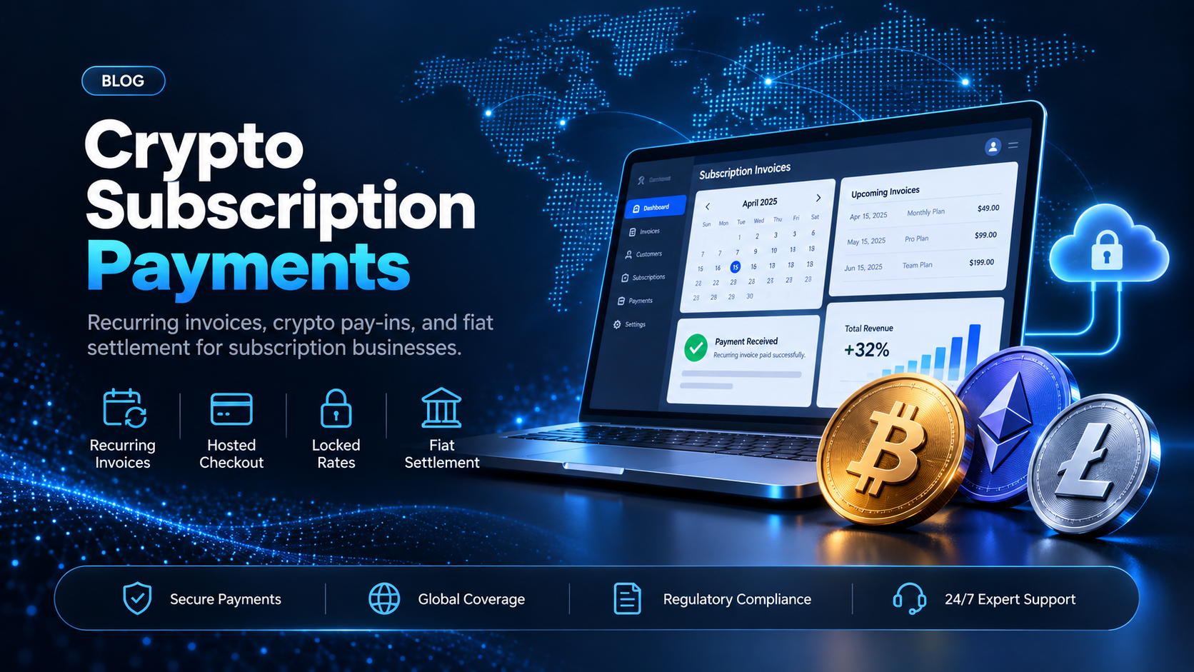Subscription payment service that takes stablecoin payments
