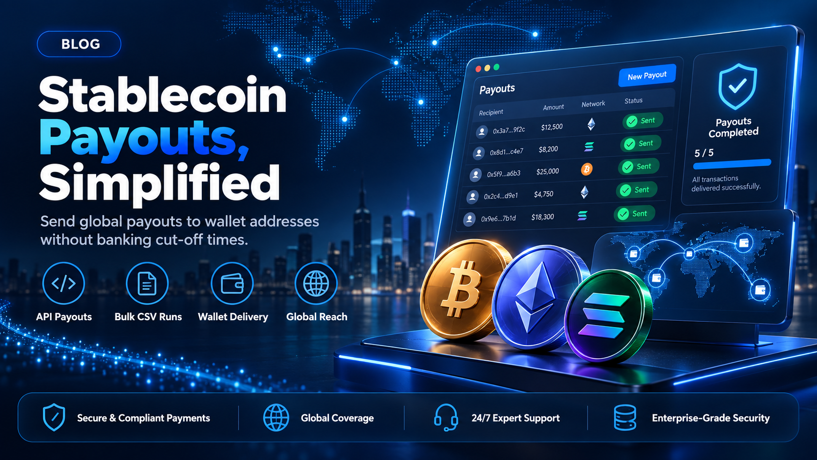 Stablecoin payouts: sending money out on a stablecoin rail