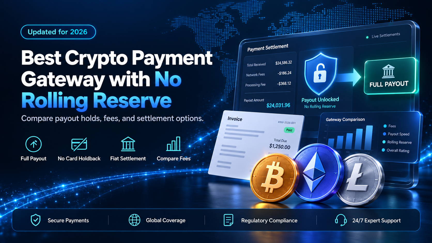 Best crypto payment gateway with no rolling reserve in 2026