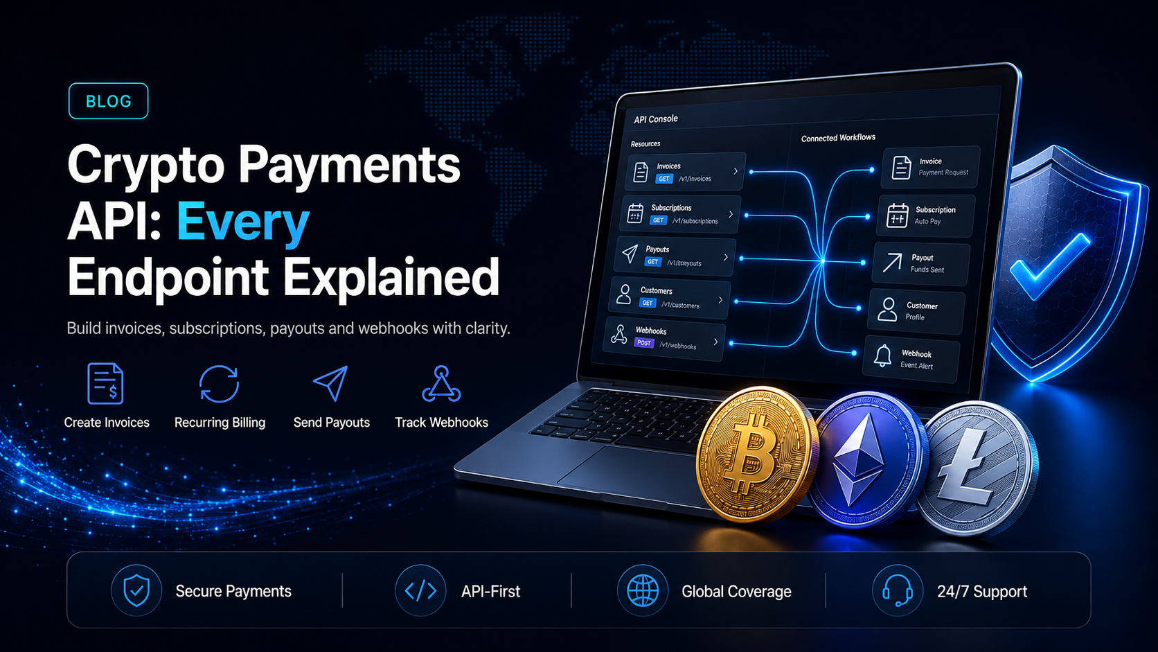 Crypto payments API: the endpoints and what each one is for