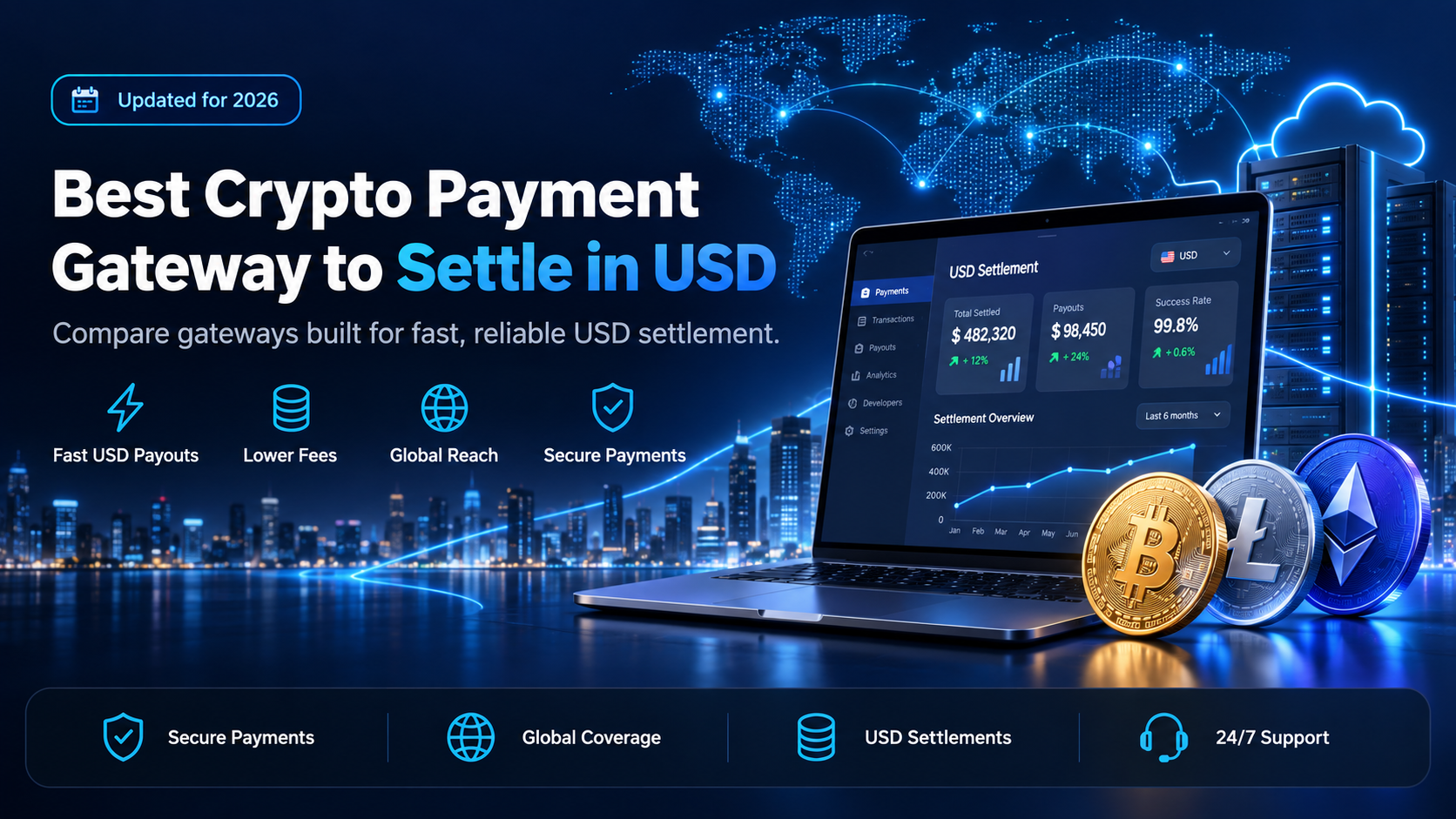 Best crypto payment gateway to settle in USD