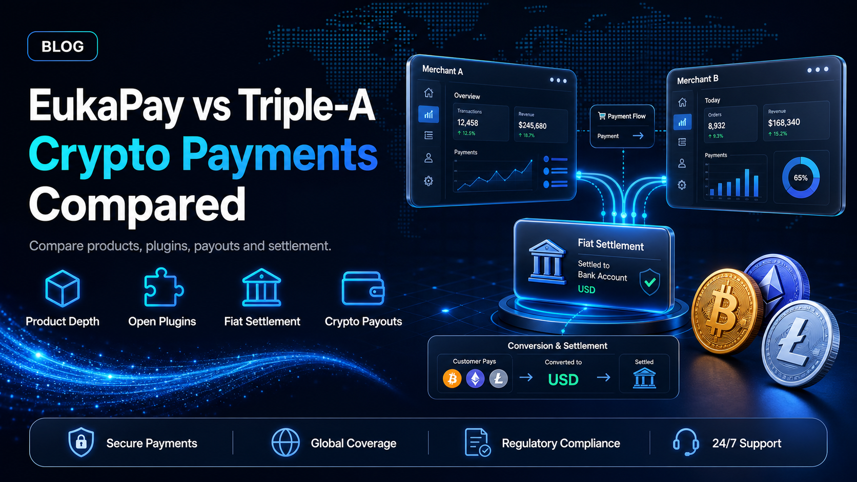 EukaPay vs Triple-A: comparing conversion and settlement for stablecoins or crypto