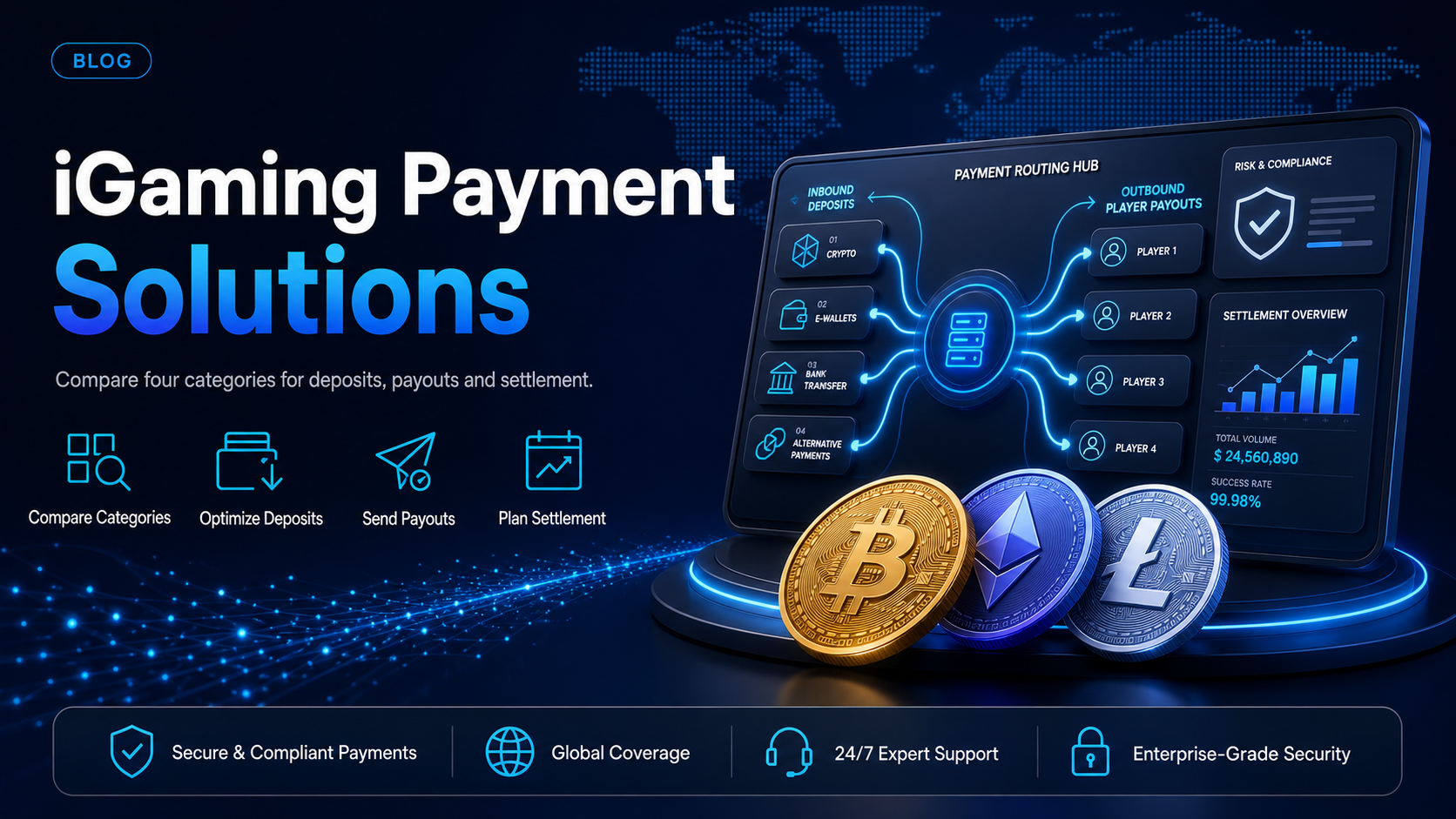 iGaming payment solutions: the four categories to compare