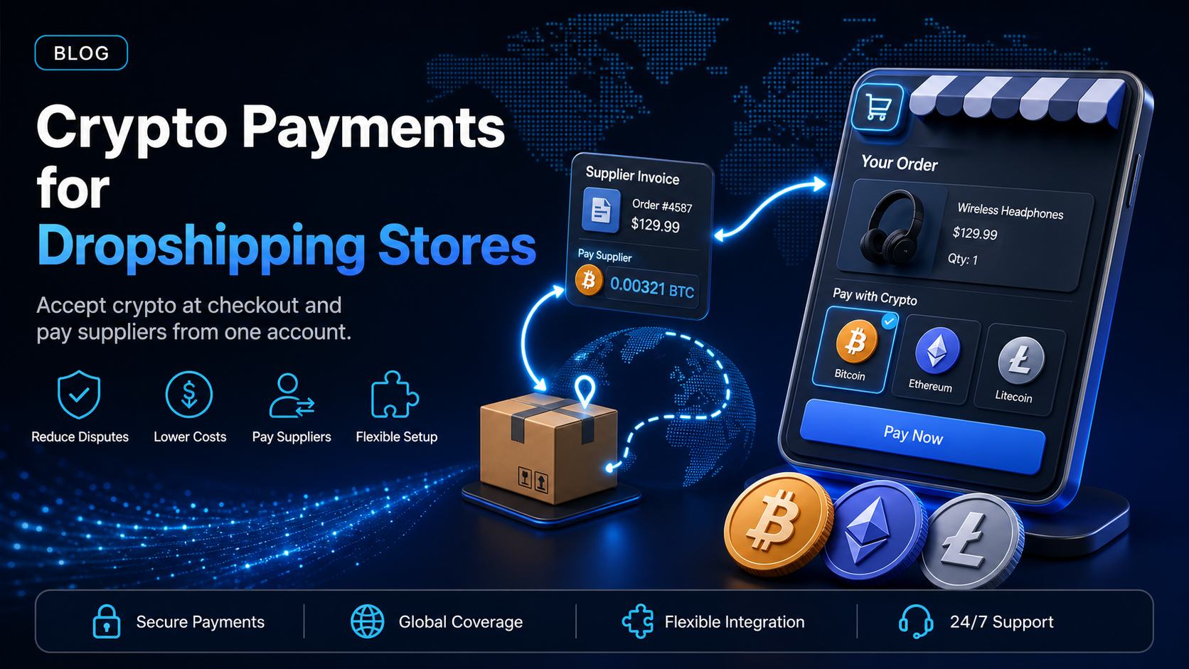 Crypto payments for dropshipping stores: stablecoins or crypto