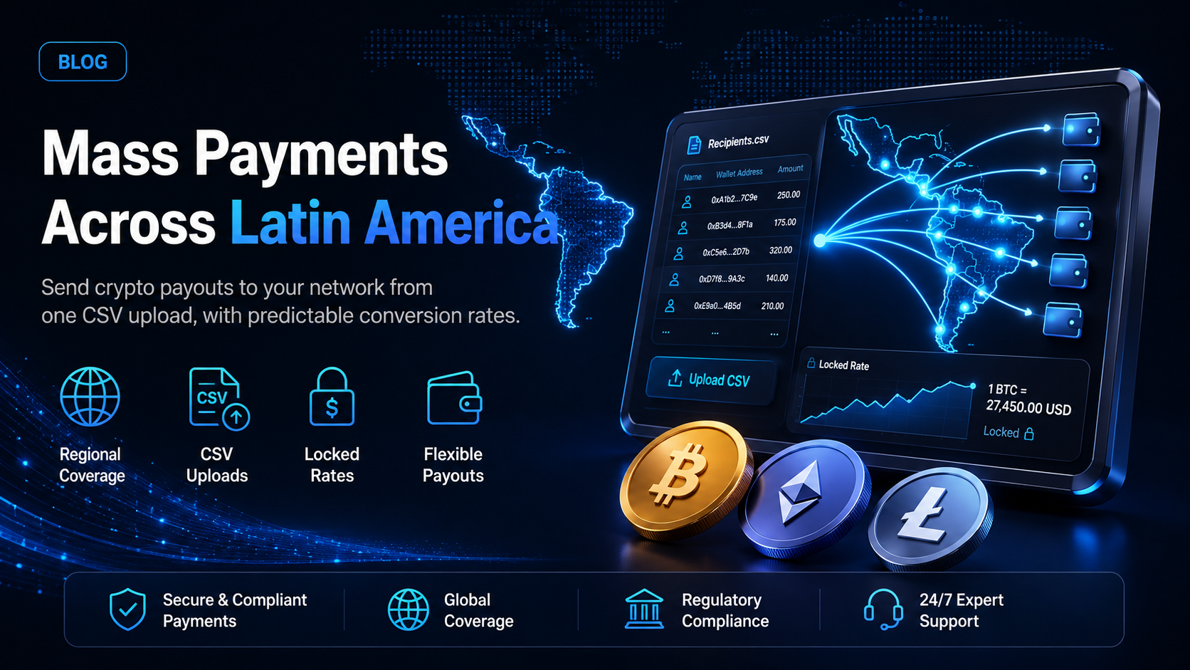 Mass payment solutions for a Latin American network