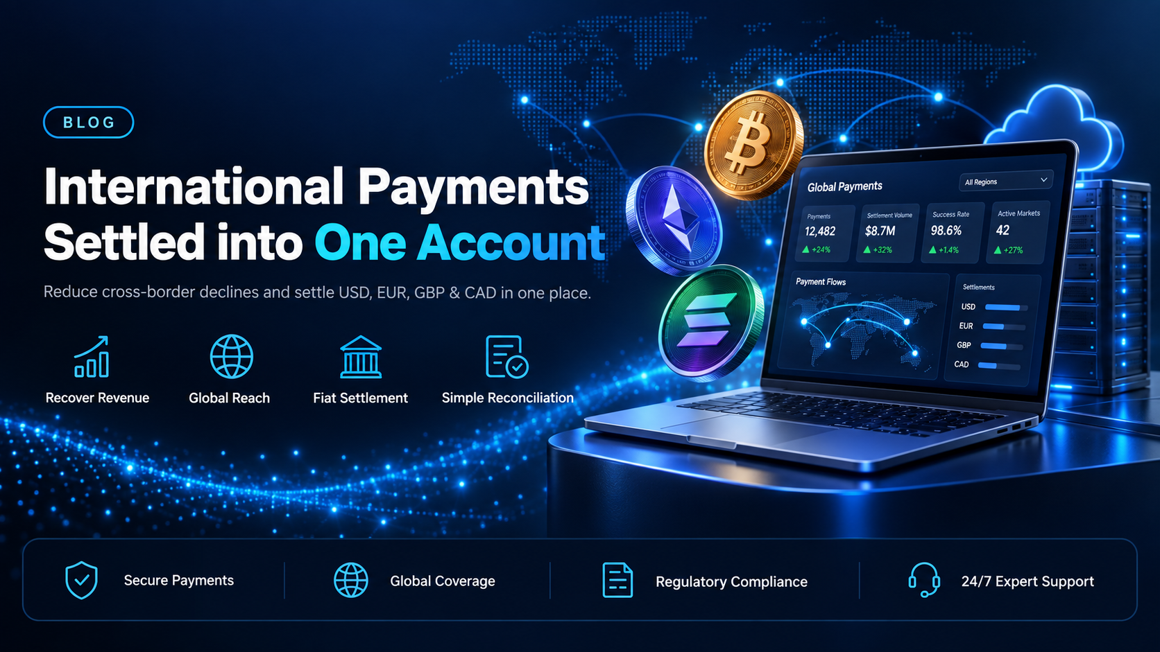 International payments settled into one account