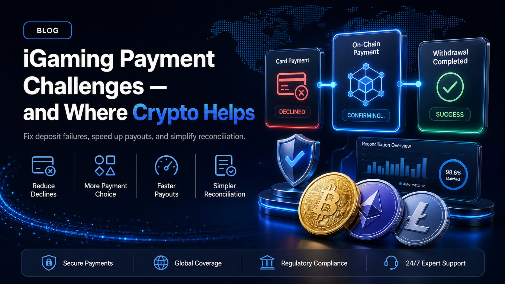 iGaming payments challenges and where stablecoins or crypto help