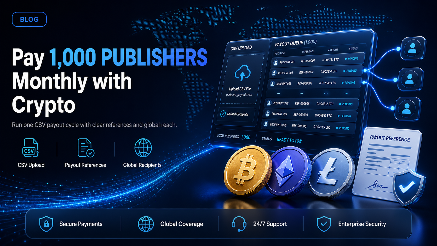How to pay 1,000 publishers monthly with stablecoins or crypto