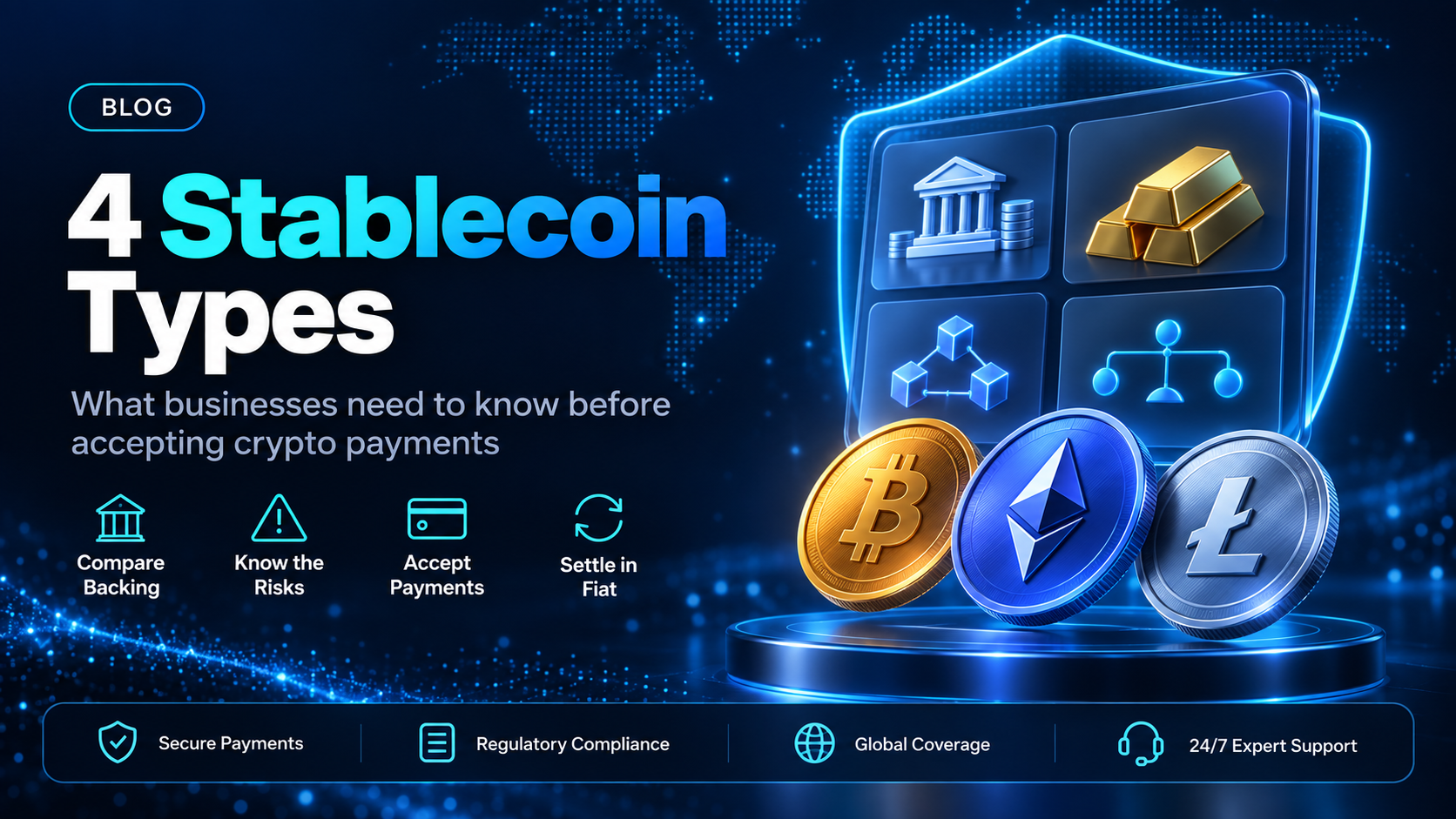 Stablecoin types a business will be asked to accept
