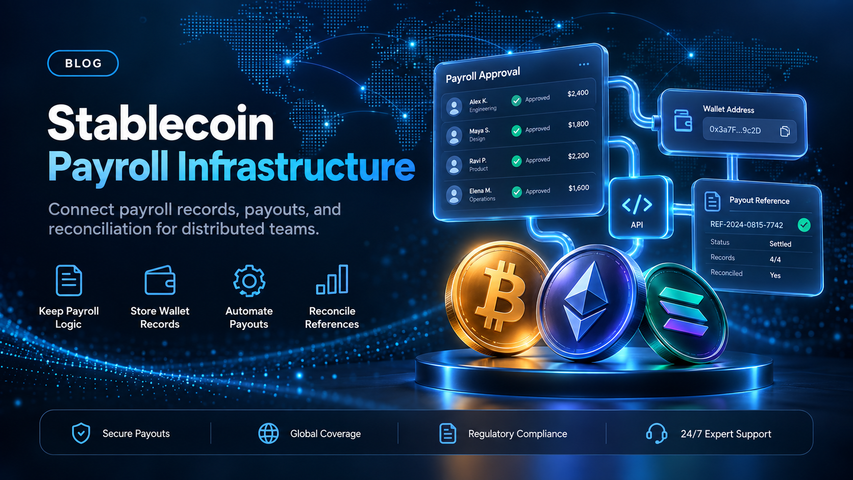 Stablecoin payroll infrastructure for a distributed team