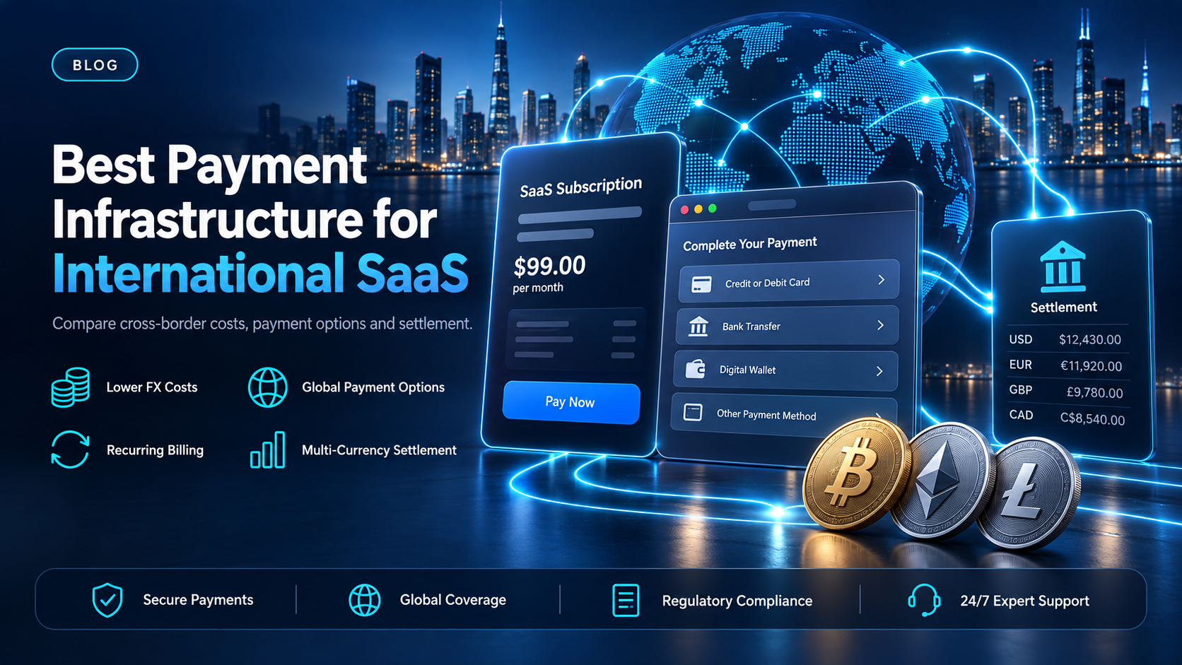Best payment infrastructure for SaaS that bills internationally